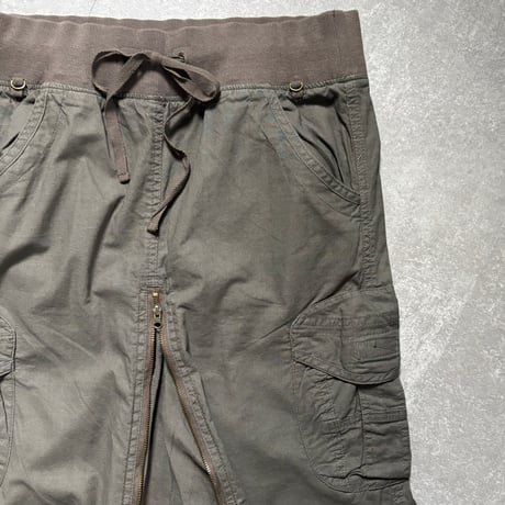 00's zip cargo skirt (khaki)　No. V260011