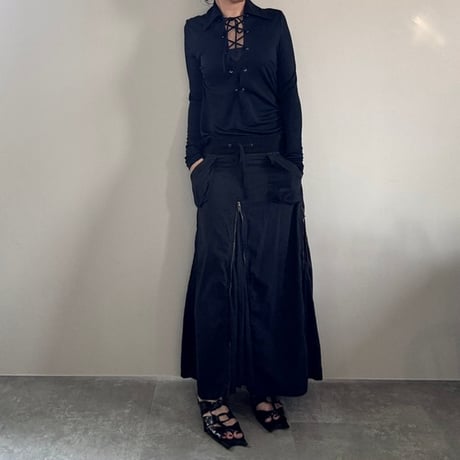 00's zip cargo skirt (black)　No. V260010