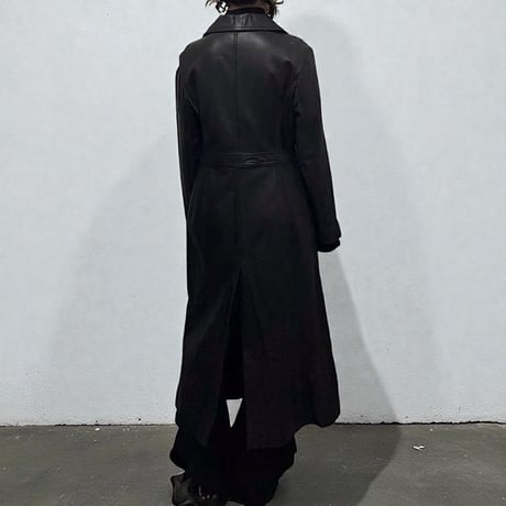 Leather long coat　No. V250024
