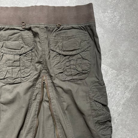 00's zip cargo skirt (khaki)　No. V260011
