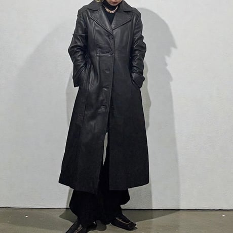 Leather long coat　No. V250024