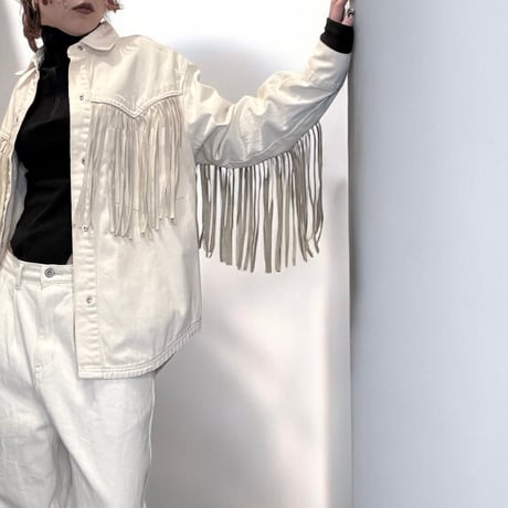 Fringe denim set-up　No. V250002
