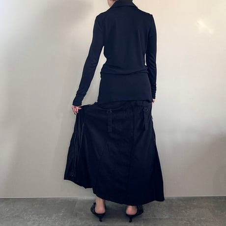 00's zip cargo skirt (black)　No. V260010