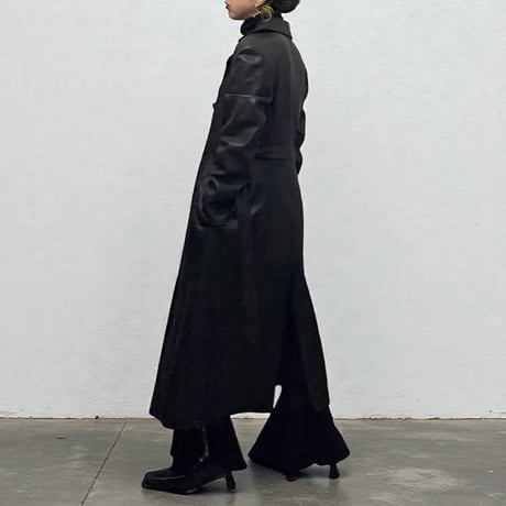 Leather long coat　No. V250024