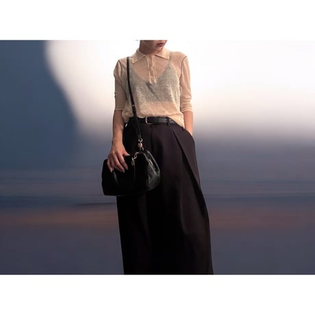 [ JIL SANDER ] Sheer polo shirt　No. V250025