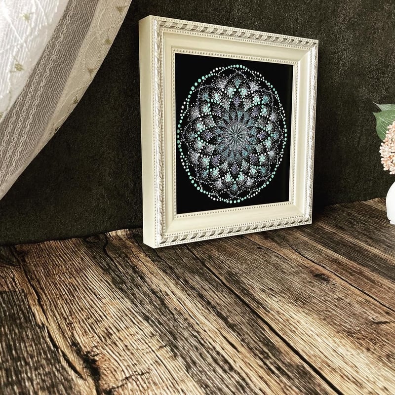 点描画曼荼羅「知恵」 | ao*makana｜ココロやわらぐ曼荼羅アート販売