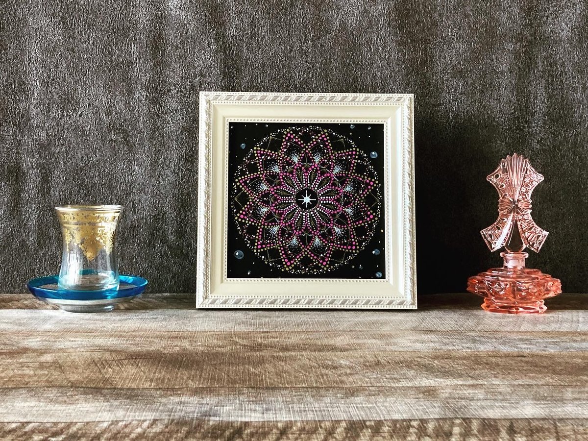 点描画曼荼羅「宇宙からのサポート」 | ao*makana｜ココロやわらぐ