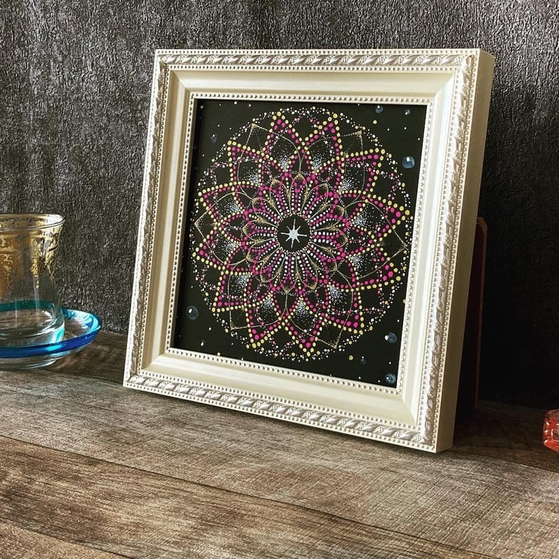 点描画曼荼羅「宇宙からのサポート」 | ao*makana｜ココロやわらぐ