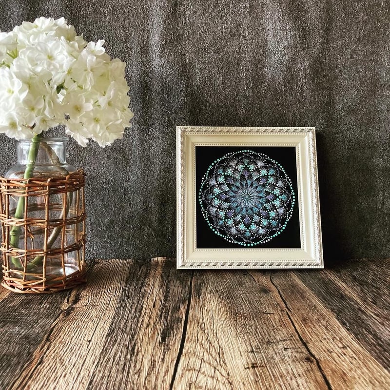 点描画曼荼羅「知恵」 | ao*makana｜ココロやわらぐ曼荼羅アート販売