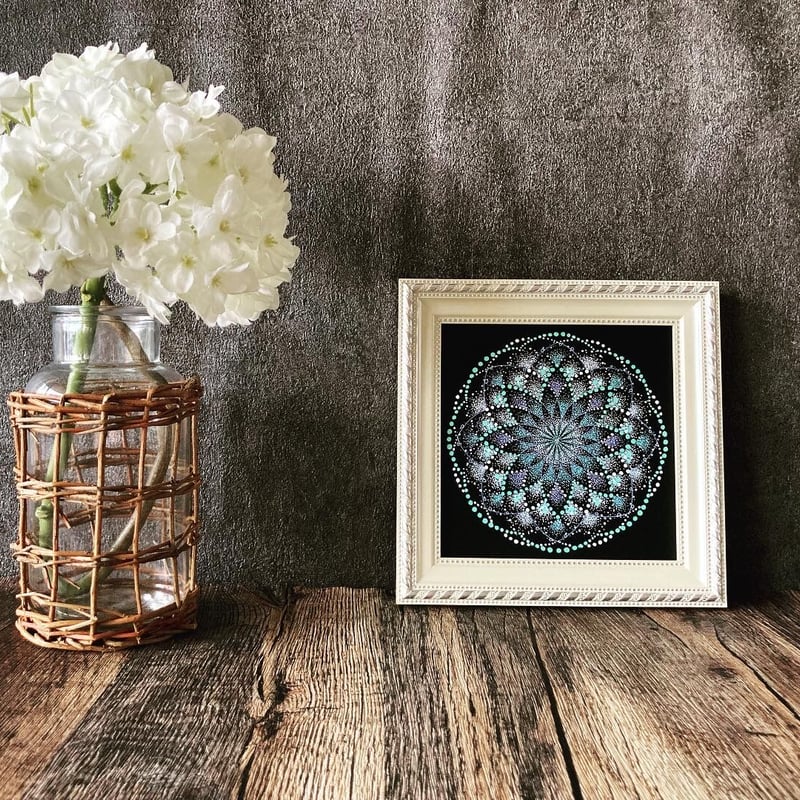 点描画曼荼羅「知恵」 | ao*makana｜ココロやわらぐ曼荼羅アート販売