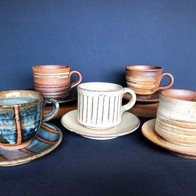 信楽焼 コーヒーカップ（ソーサ―付） | 信楽陶芸村ショップ のぼり窯