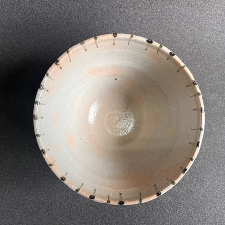 ムギワラ飯碗　緑・赤