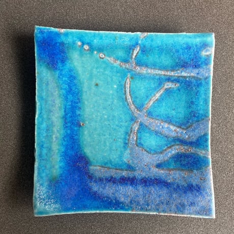 赤楽　蓮葉皿 ほう葉皿 5枚セット 溜/緑 FC30-12/13 漆器の井助