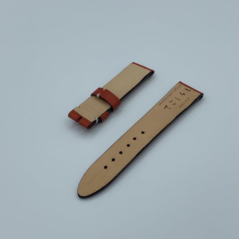 手縫い革ベルト：一のこしらえ 赤20−18 | てごしらえ