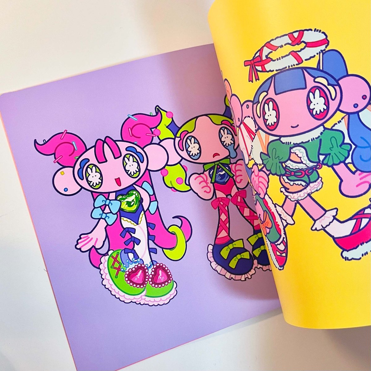 ゴリベーくん　ピコピコ 蛍光ピンク　デザイナーズトイ　One up. rico 2nd illustration book 「&(and)」 | さくらんぼやさん