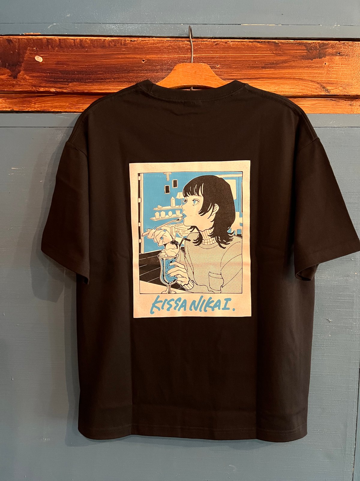 NAKAKI PANTZ×喫茶ニカイコラボTシャツ/Black バックプリント