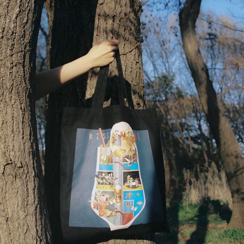 花梨×喫茶ニカイ” コラボトートバッグ/Black | KISSA NIKAI