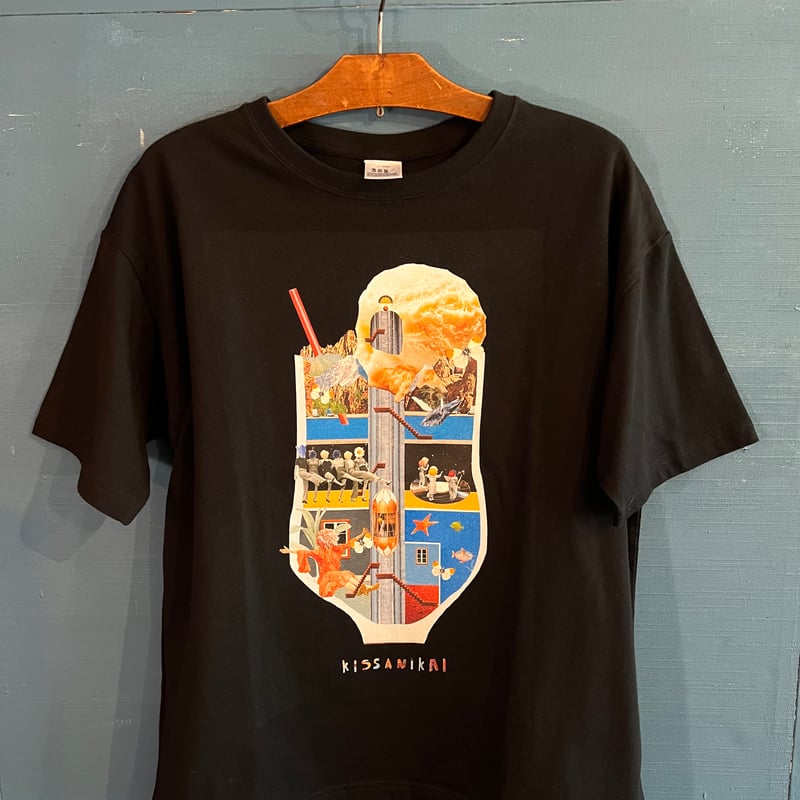 花梨×喫茶ニカイ”コラボTシャツ/Black | KISSA NIKAI