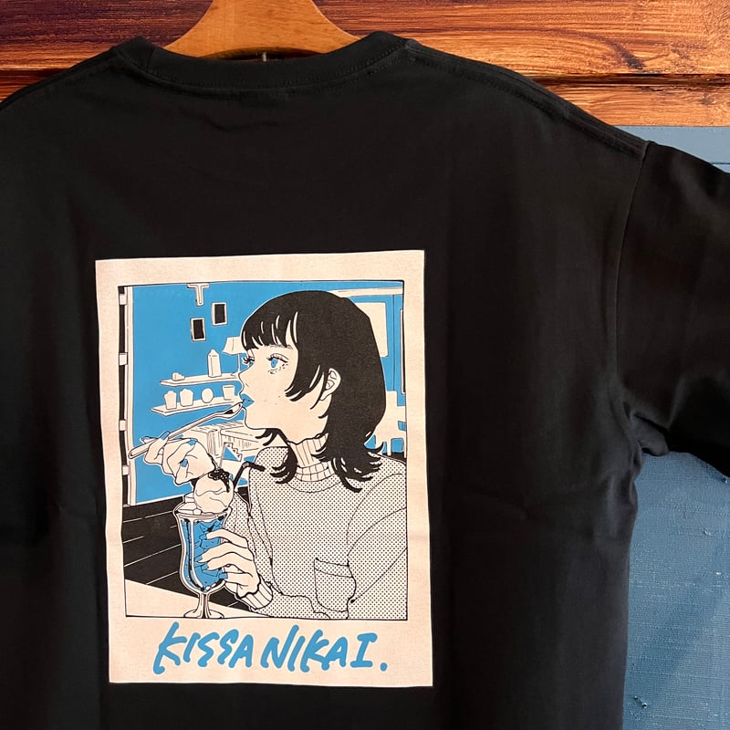 NAKAKI PANTZ×喫茶ニカイコラボTシャツ/Black バックプリント