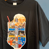 “花梨×喫茶ニカイ”コラボＴシャツ/Black