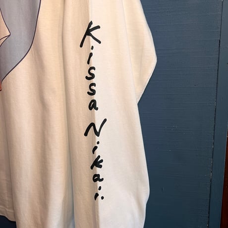 “ヨシフクホノカ×喫茶ニカイ”コラボ　ロングスリーブＴシャツ  ブルー