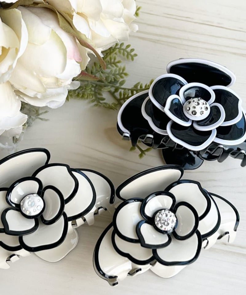 カメリア　クリップ 楽天市場】本日はポイント10倍！ カメリア クリップ ブラック ヘア