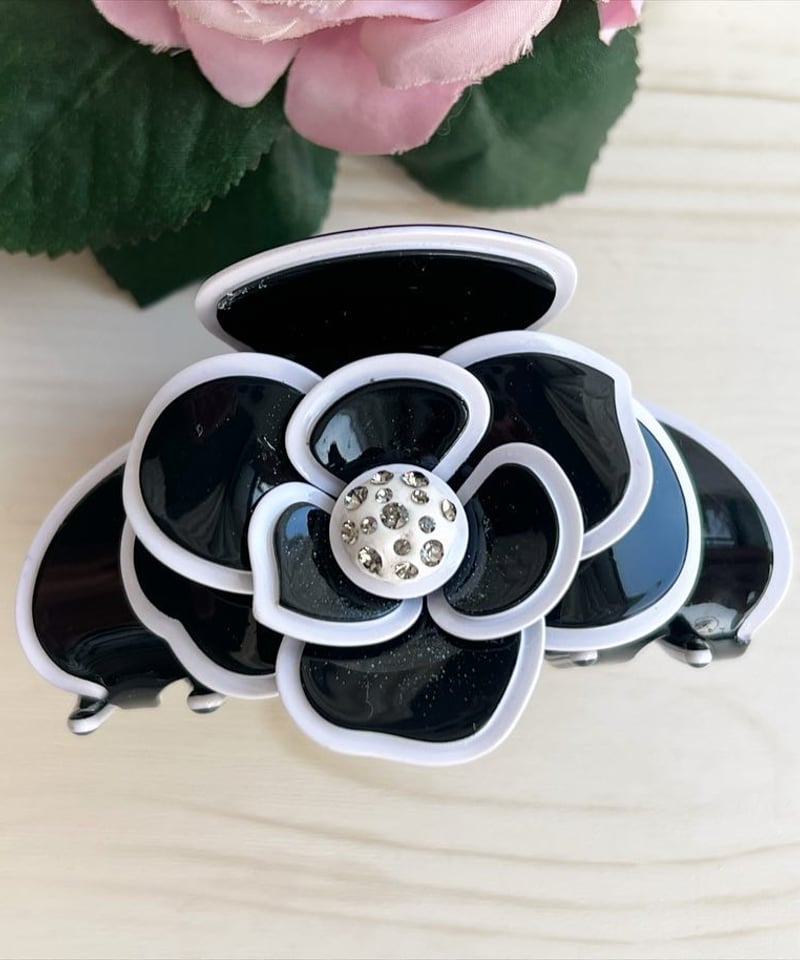 カメリア　クリップ セール】 【OUTLET】Wカメリアモチーフヘアクリップ （ヘアピン