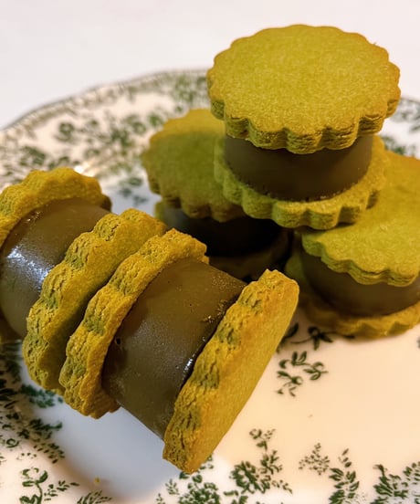 抹茶のローチョコサンドクッキー【10個セット】