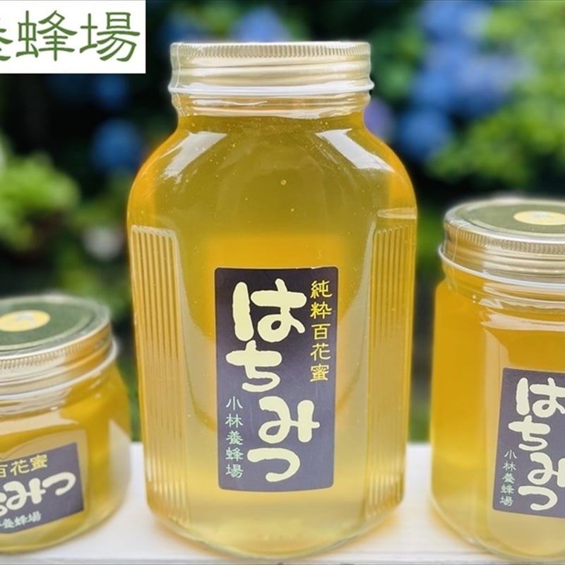 小林養蜂場] 2025年 新蜜 はちみつ 純粋百花蜜 非加熱 天然100