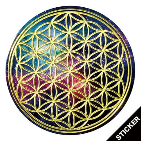 Flower of life・Gold x Cosmo◯ステッカー