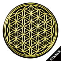 Flower of life・Gold x Black◯ステッカー