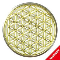 Flower of life・Gold x Silver x White●マグネット