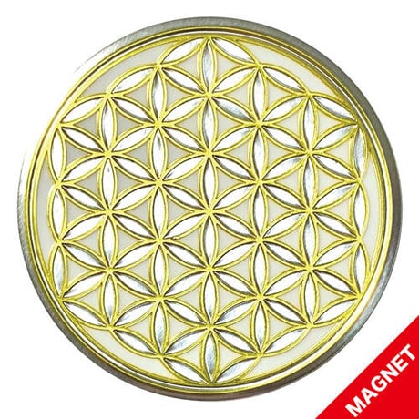 Flower of life・Gold x Silver x White●マグネット