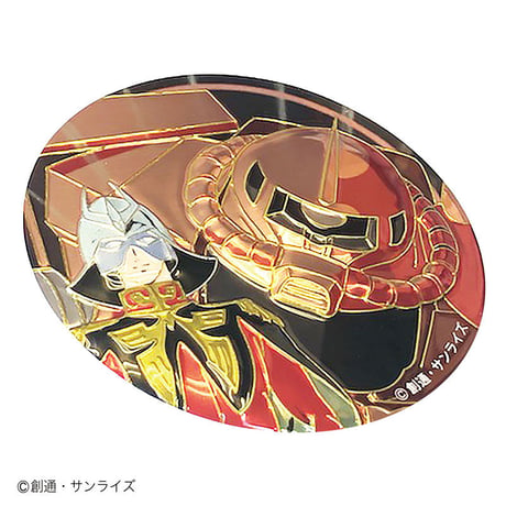機動戦士ガンダム・シャア＆ザク(シャア専用ザク)◯ステッカー☆メタリックver