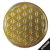 Flower of life・Gold x Silver◯ステッカー