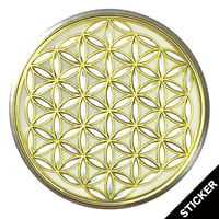 Flower of life・Gold x Silver x White◯ステッカー