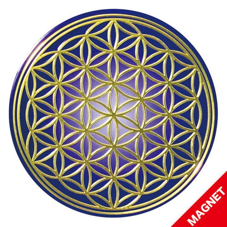 Flower of life・Gold x Blue●マグネット