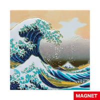 葛飾北斎・神奈川沖浪裏■マグネット・79x79mm