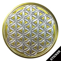Flower of life・Silver x Gold◯ステッカー
