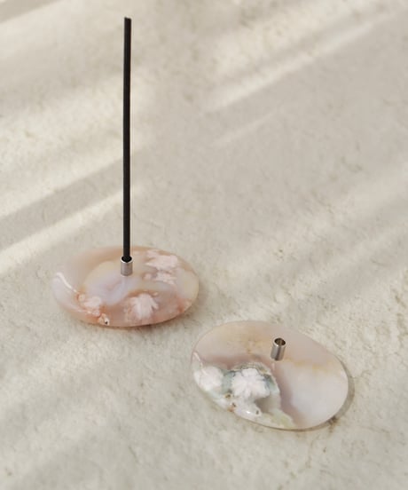 PLANET INCENSE HOLDER／　Cherry Blossom Agate A