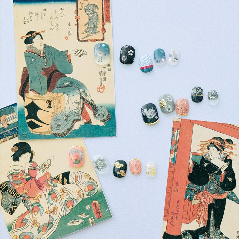 ネイルシール ジェル風ネイルシール『艶姿十六女仙 上利剣』 / Ukiyo-e Nail