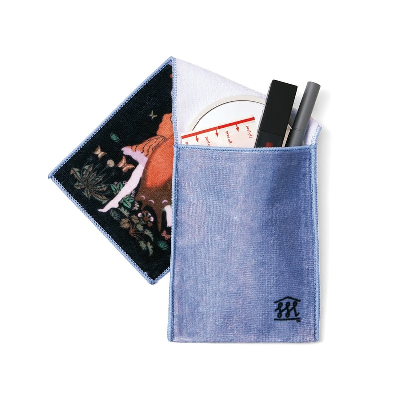 広告ポスターが写すレトロモダン ポケット付きタオルハンカチ | アド