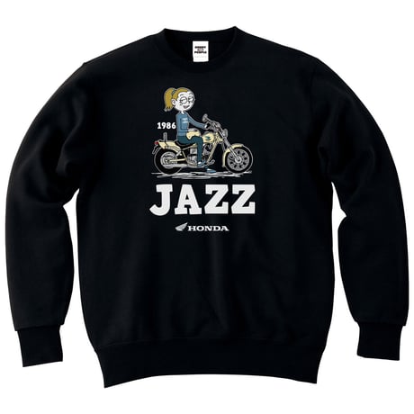 ホンダ　JAZZ 1986　HONDA THE PEOPLE　スウェット／ブラック