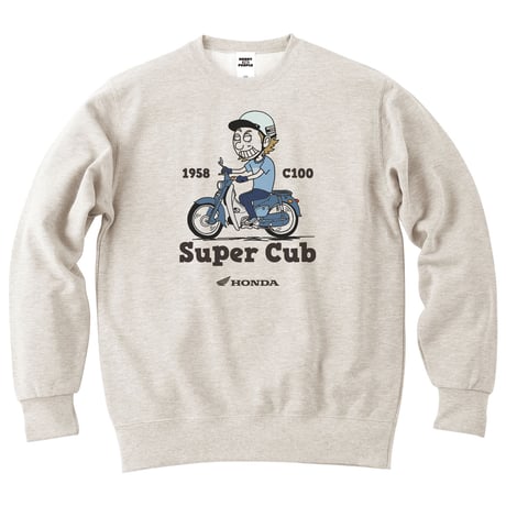 ホンダ　SuperCub C100 1958　HONDA THE PEOPLE　スウェット／オートミール