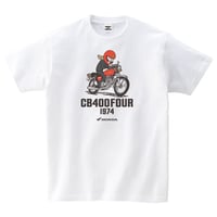 ホンダ　CB400FOUR 1974　HONDA THE PEOPLE　コットンTシャツ／ホワイト