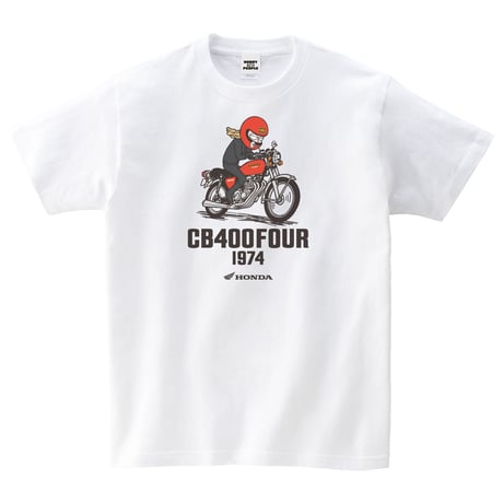 ホンダ　CB400FOUR 1974　HONDA THE PEOPLE　コットンTシャツ／ホワイト
