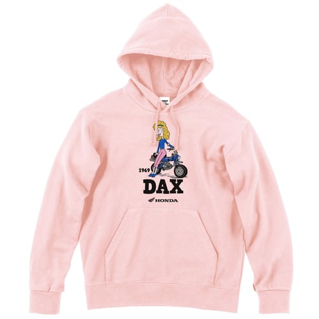 ホンダ　DAX 1969　HONDA THE PEOPLE　スウェットパーカー／ライトピンク