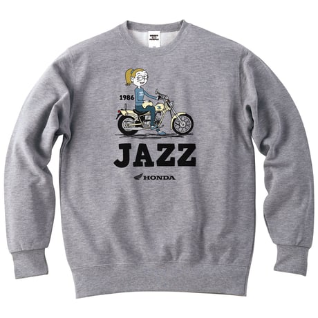 ホンダ　JAZZ 1986　HONDA THE PEOPLE　スウェット／ヘザーグレー