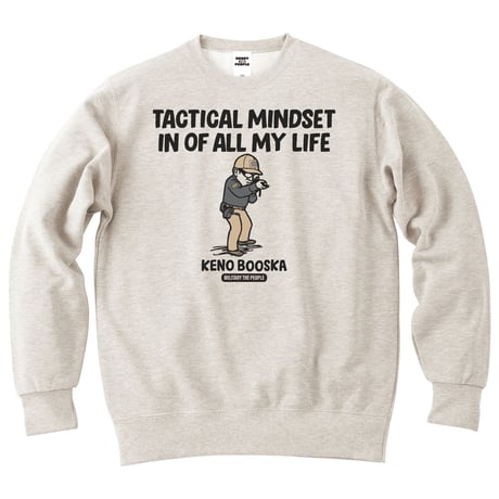 毛野ブースカ／アームズマガジン　MILITARY THE PEOPLE　スウェット／オートミール