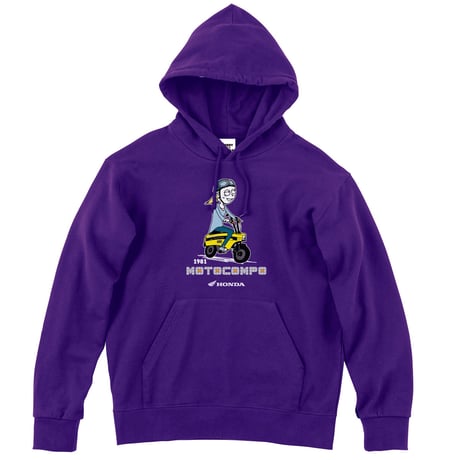 ホンダ　MOTOCOMPO 1981　HONDA THE PEOPLE　スウェットパーカー／バイオレット